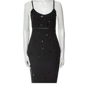 Elizabeth and James Black Sequin Midi Dress